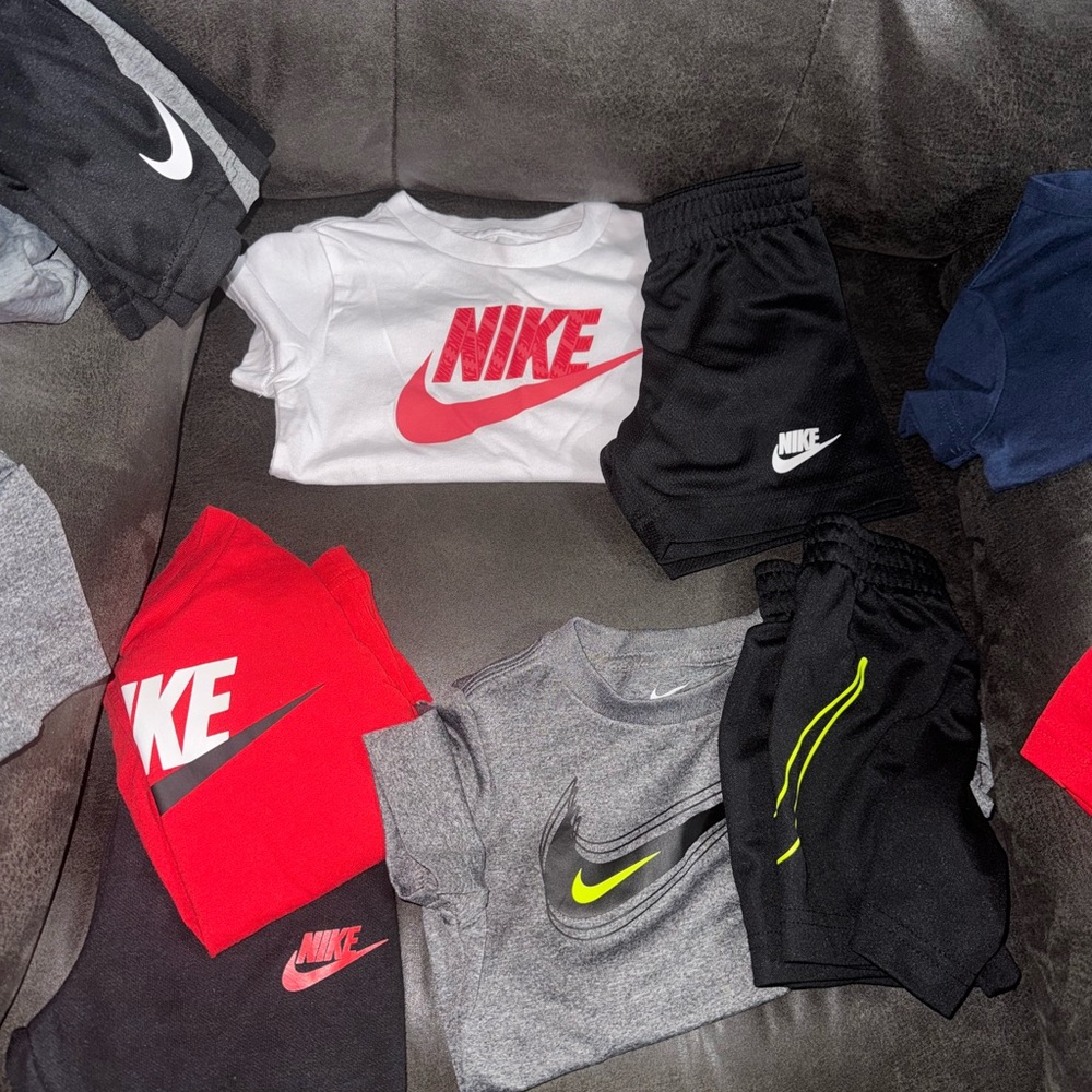 Nike Kids Activewear Set - Red, White, Black, Gray